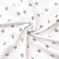Серые звезды на белом + Ламы на белом 150