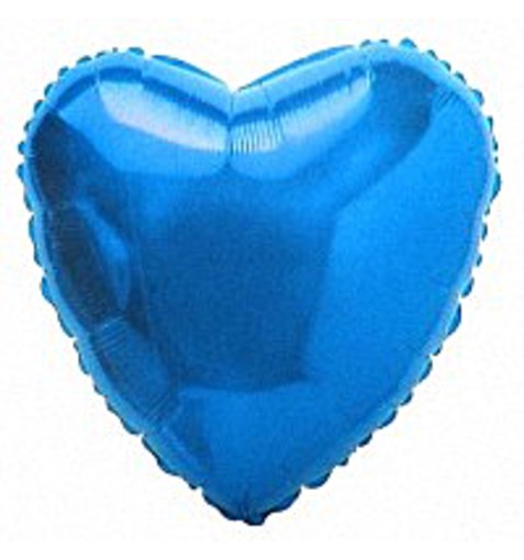 Шар "Сердце" синий 46см