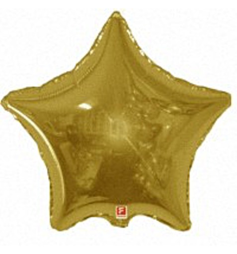 Шар "Звезда" золото 46см