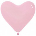 Шар-сердце "Пастель" светло розовый 30см